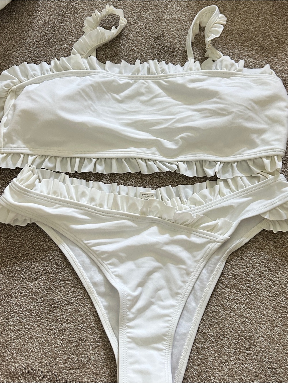 GAP White Ruffle Bikini Top - Picture 1 of 6